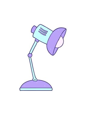 Çizgi film lambasının dönen hareket animasyonu