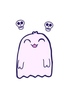 Bir hayaletin kafatası animasyonu