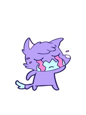 üzgün tilki çizgi film karakterinin hareketli animasyonu