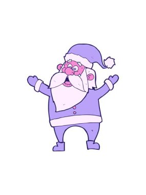 Noel Baba çizgi filminin basınçlı animasyonu