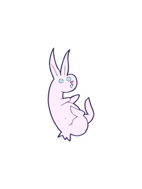 Tavşan çizgi filminin hareketli animasyonu