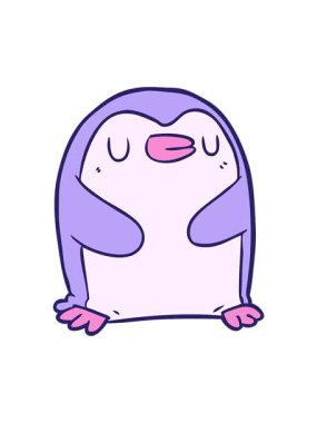 Çizgi film pengueninin dikkat çekici animasyonu