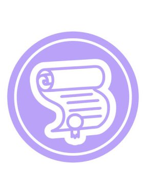 Diploma sertifikası dairesel simgesinin canlandırmasını salla ve duraklat