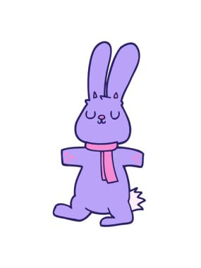 Çizgi film tavşanının hareketli animasyonu