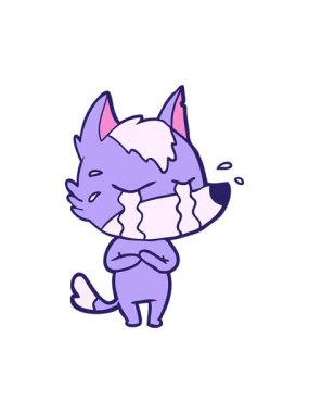 Ağlayan bir kurdun hareketli animasyonu.