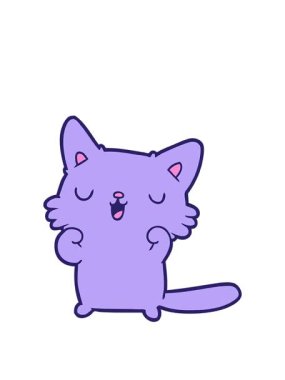 Mutlu kedi çiziminin animasyonunu genişletiyorum.