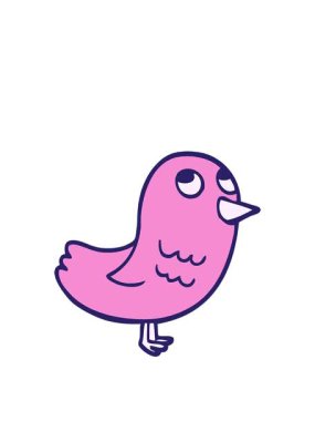 Çizgi film karalama bahçesi kuşunun animasyonunu genişletiyor