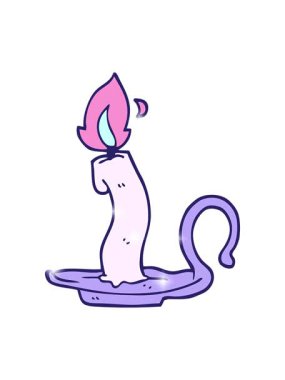 Karalama yanan mum çizgi filminin ışıltı etkisi