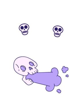 el animasyonunun dönen kafatası animasyonu kafatasının tuhaf çizgi filmi