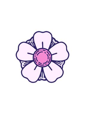 Çiçeğin ikonik dövmesinin radyoaktif parlak animasyonu