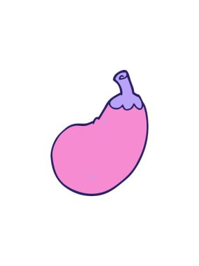 Çizgi film patlıcan karikatürünün bölünme etkisi