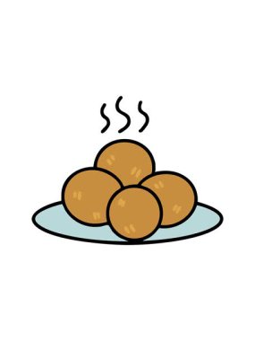 Dikkat çekici sıcak Brezilya kızartması Bolinho tabağında