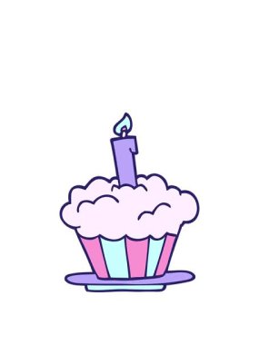 Çizgi film karalamalı doğum günü pastasının animasyonunu uzatıyorum.