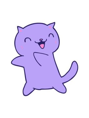 Eski çizgi film kedisinin hareketli animasyonunu oynat