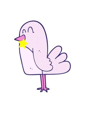 Parıldayan yıldızlar serbest çizim kuşunun animasyonunu etkiler