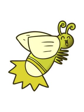 çizgi film böceğinin renk animasyonu değişiyor