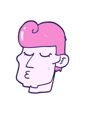 Çizgi film karakteri yakışıklı adamın hareketli animasyonu