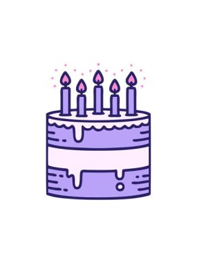 Bir doğum günü pastasının ikonik dövme imajının canlandırma etkisi