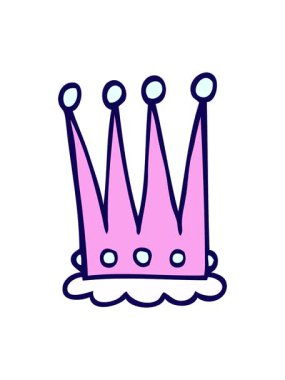 Çizgi film karalama tacının neon ışık efekti animasyonu