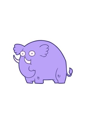 Yanıp sönen radyal çizgiler Bir filin çizgi filminin animasyonu