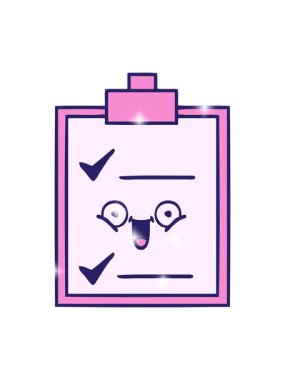 Sevimli çizgi film kontrol listesinin parlatıcı etkisi