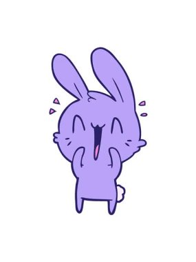 Sevimli tavşan karalamalarının titreşimli animasyonu