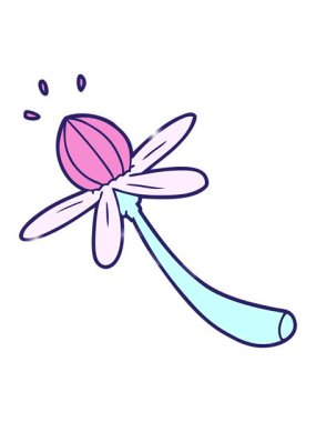 Garip çiçek çizimlerinin ışıltılı etkisi