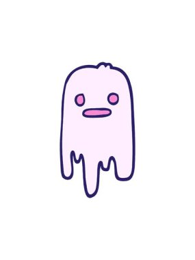 Çizgi roman tarzı hayaletin hareketli animasyonu.