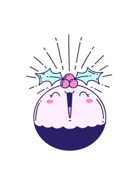 Geleneksel dövme stili Noel pudinginin sallanan animasyonu