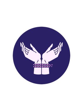 Bir çift bağlanmış elin yıldız patlaması etkisi animasyonu