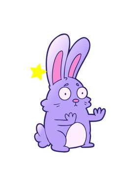 Parıldayan yıldızlar, korkmuş tavşan çizgi filminin animasyonunu etkiler.