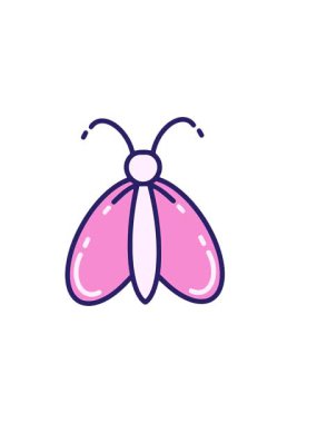 Basit, kalın bir kelebeğin yatay titreşimli animasyonu