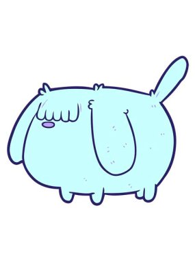 Sevimli çizgi film köpeğinin hareketli animasyonu