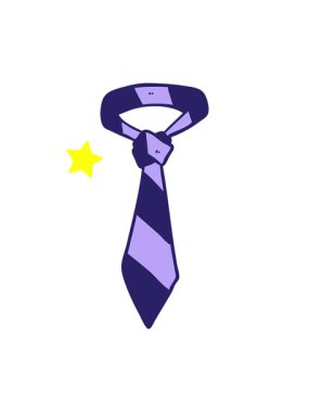 Parlayan yıldızlar çizgi film çizgili ofis kravatının animasyonunu etkiler.