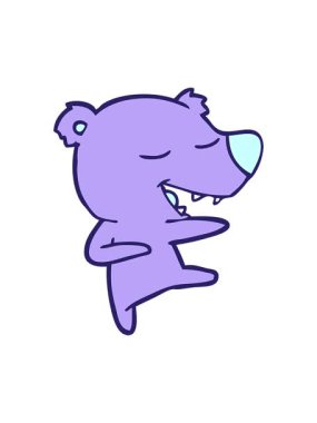 Ayı karikatürünün basınçlı animasyonu