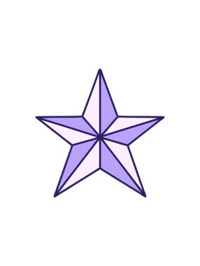 Bir yıldız çiziminin ikonik dövme tarzının satış animasyonu