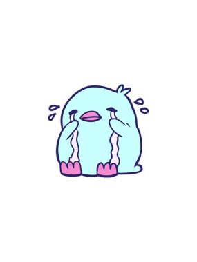 karikatür ağlayan kuşun radyoaktif parlak animasyonu