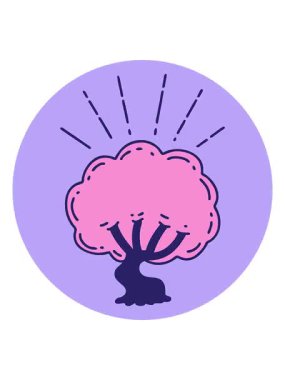 Titrek hareketli bir dövme stili ağaç tasarımı.