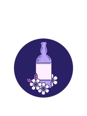 Şarap şişesi yuvarlak tasarımının zıplama hareketi