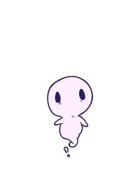 Sevimli bir hayaletin yükselişi ve yüzüşü.