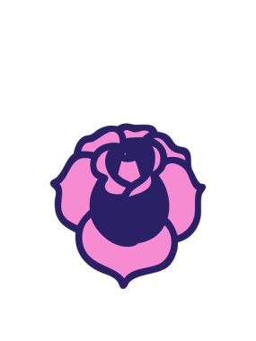 Dövme stili dekoratif çiçek çiziminin animasyonunu genişletiyor