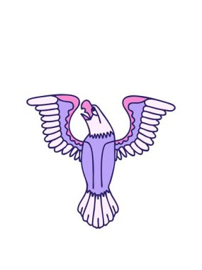 Amerikan kartalının ikonik dövme imajının canlandırması.