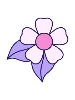 Bir çiçeğin çiziminin parlak ışık efekti