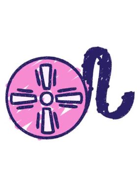 Film makarası çiziminin titrek hareketli animasyonu