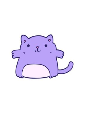 Dikkat çekici bir çizgi film kedisi canlandırması.