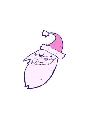 Çizgi film Noel Baba yüzünün hareketli animasyonu