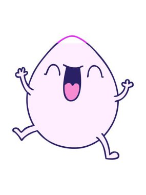 Çizgi film yumurtasının animasyonunu aç.