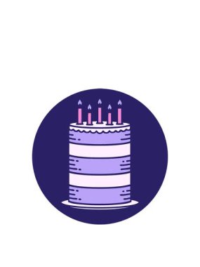 Doğumgünü pastasının karalamalarının canlandırması