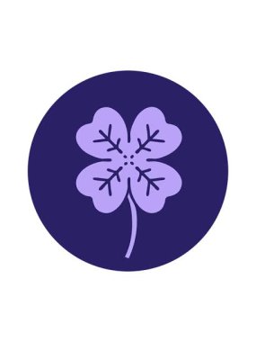 Dört yapraklı yoncanın dövmesel görüntüsünün hareketli canlandırması