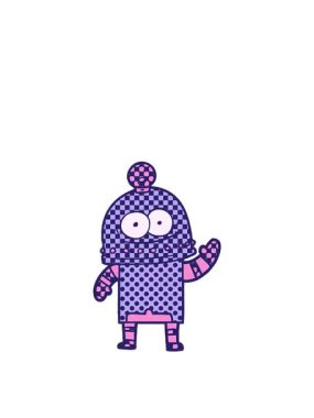 Ampul karikatürü olan robotun yükselişi ve yüzüşü